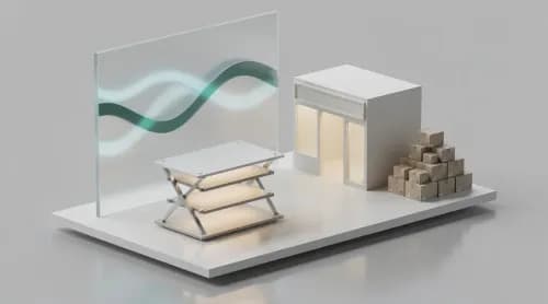 3D-Illustration zu E-Commerce-News: Marktplatz, Zahlungsplattform und wandelbares Regalsystem