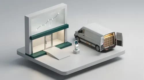 3D-Illustration zu Amazon, Barrierefreiheit, Exporten und Treueprogrammen im E-Commerce