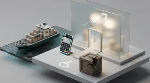 3D-Illustration zu China-Handel, Zalando, Paypal, Barrierefreiheit und Insolvenzen im E-Commerce