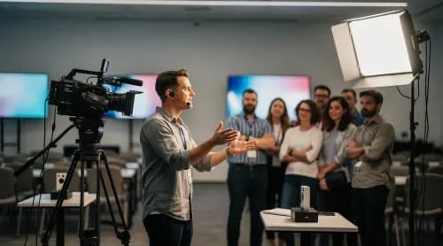 Besucher beobachten Händler beim Live-Commerce-Streaming auf der Ebay Open 2026