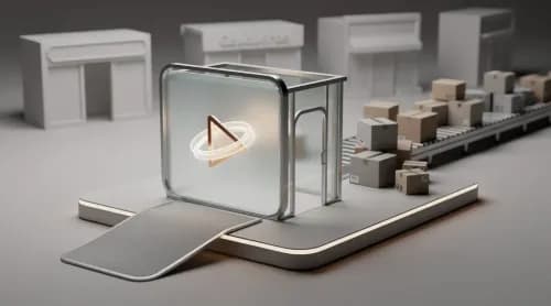 3D-Illustration: Live-Shopping, Barrierefreiheit, Retouren und globale Handelsriesen im E-Commerce