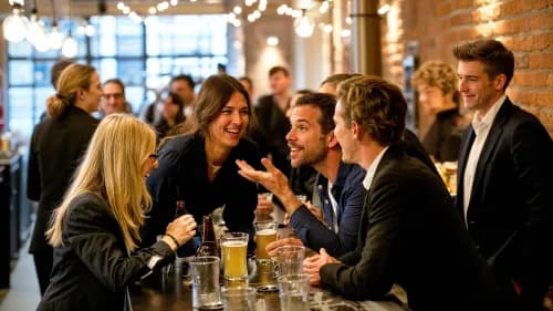 Verkäufer*innen tauschen sich lebhaft bei Networking-Event der eBay OPEN 2025 in Berlin aus