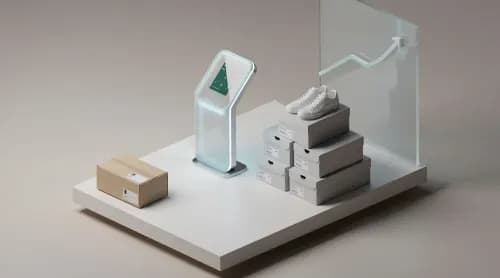 3D-Illustration zu Gewährleistung, Payment, Sneaker-Trend und Handel im E-Commerce