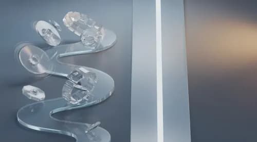 3D-Illustration: klarer Pfad umgeht spielerische Ablenkungen als Sinnbild für KI-Agenten und Dark Patterns