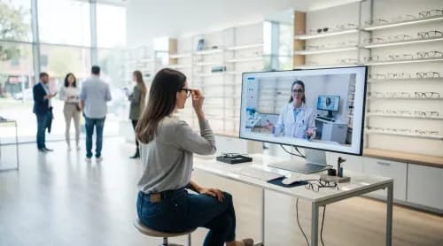 Hybrides Filialkonzept: Stilberatung vor Ort, Sehtest per Fernberatung im modernen Brillenladen