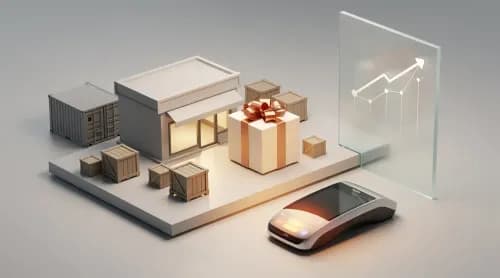 3D-Illustration zu Shein, Black Friday, Großhandel und Payment im E-Commerce