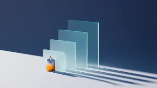 3D-Illustration von Glas-Schleusen symbolisiert Zoll- und Steuerhürden im Cross-Border-Handel