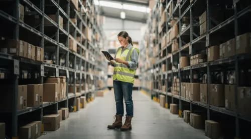 Lagermitarbeiterin entdeckt Diskrepanz zwischen Regalbestand und digitalen Lagerdaten